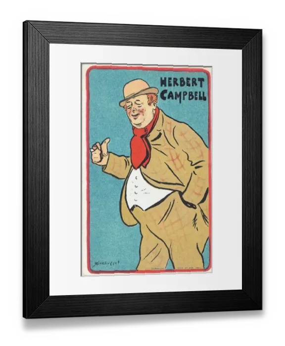 Framed Print : Herbert Campbell, music hall singer Framed Print : Herbert Campbell, music hall singer