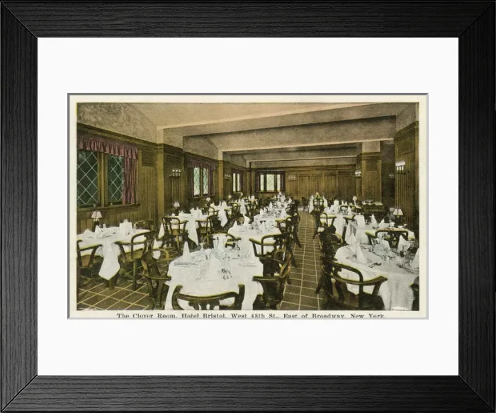 Framed Print : The Clover Room inside Hotel Bristol in New York City, USA Framed Print : The Clover Room inside Hotel Bristol in New York City, USA