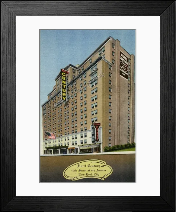Framed Print : Hotel Century in New York City, USA Framed Print : Hotel Century in New York City, USA