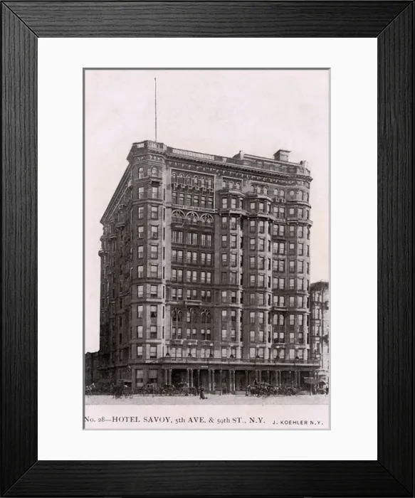 Framed Print : Hotel Savoy in New York City, USA Framed Print : Hotel Savoy in New York City, USA