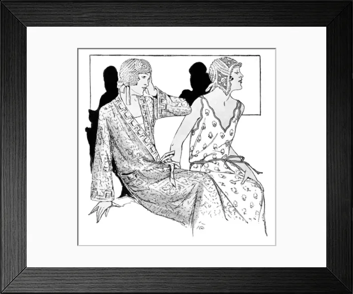 Framed Print : Nightdress and dressing gown, 1930 Framed Print : Nightdress and dressing gown, 1930