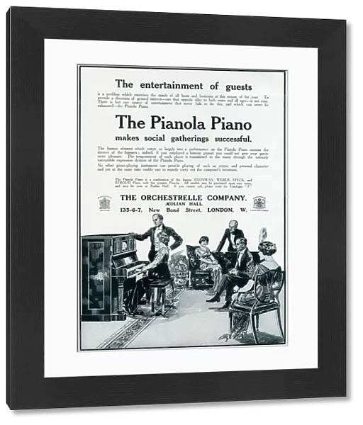 Advert for Pianola Piano 1913
