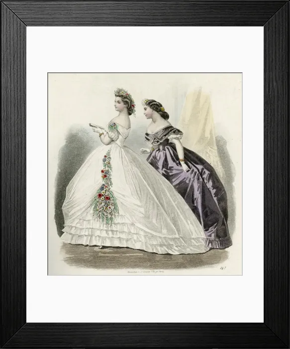 Framed Print : Costume February 1864 Framed Print : Costume February 1864