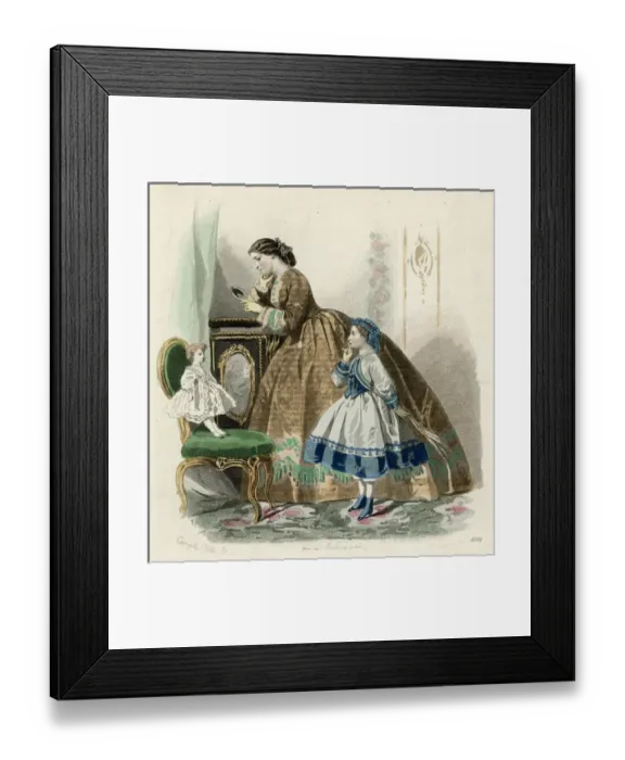 Framed Print : Costume February 1864 Framed Print : Costume February 1864