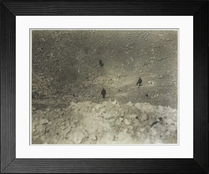 Framed Print : WW1 - The interior of a mine crater Framed Print : WW1 - The interior of a mine crater