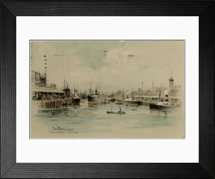 Framed Print : River Clyde from the George V Bridge, Glasgow, Scotland Framed Print : River Clyde from the George V Bridge, Glasgow, Scotland