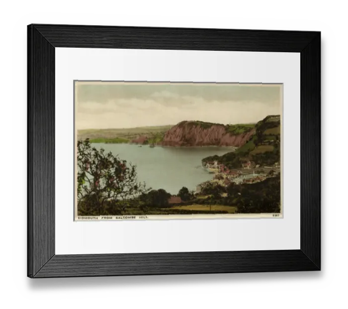 Framed Print : Sidmouth, Devon - View of the town from Salcombe Hill Framed Print : Sidmouth, Devon - View of the town from Salcombe Hill