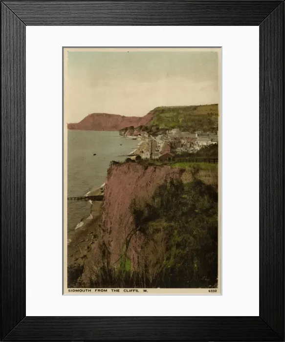 Framed Print : Sidmouth, Devon - View from the Cliffs (West) Framed Print : Sidmouth, Devon - View from the Cliffs (West)