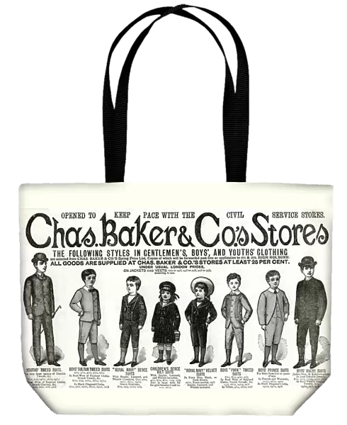 Advert for Chas. Baker & Co. youth and boys clothing 1889