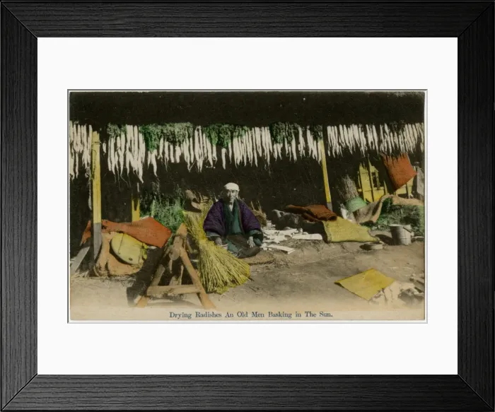 Framed Print : Japan - Drying Daikon Radishes Framed Print : Japan - Drying Daikon Radishes