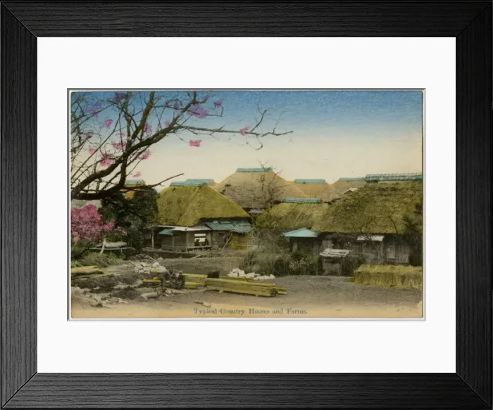 Framed Print : Japan - Typical houses of a Rural Farming Community Framed Print : Japan - Typical houses of a Rural Farming Community