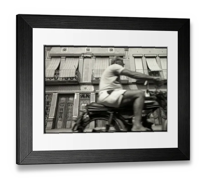 Framed Print : Architecture and motorbike, Valencia, Spain Framed Print : Architecture and motorbike, Valencia, Spain