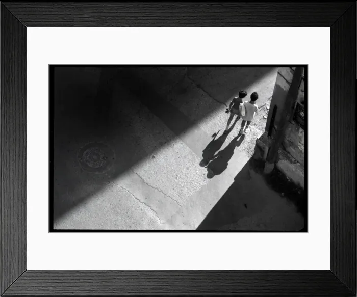 Framed Print : Children casting shadows, Valencia, Spain Framed Print : Children casting shadows, Valencia, Spain