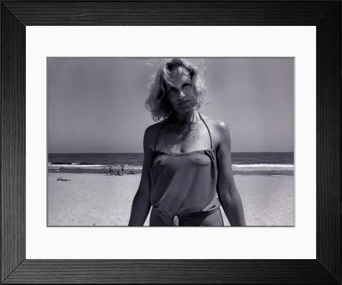 Framed Print : Woman on Spanish beach, Valencia Framed Print : Woman on Spanish beach, Valencia
