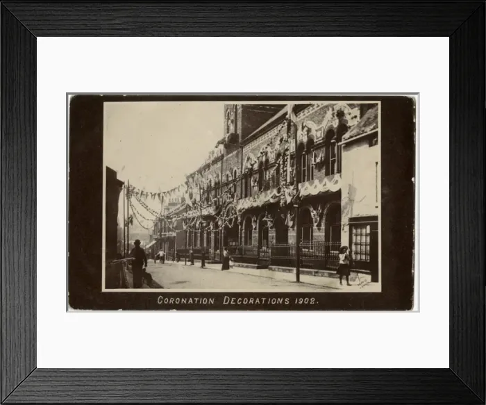 Framed Print : Street Decorations 1902 - Edward VIIs coronation