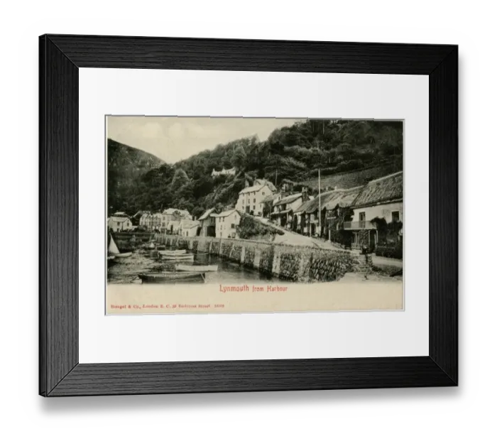 Framed Print : Mars Hill, Lynmouth, Devon from the Harbour Framed Print : Mars Hill, Lynmouth, Devon from the Harbour