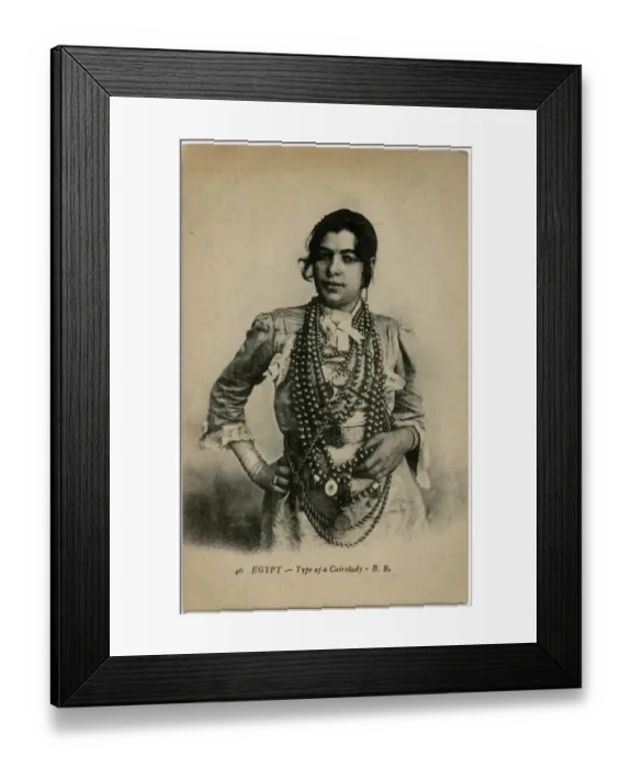 Framed Print : Lady from Cairo - Egypt - multiple necklaces Framed Print : Lady from Cairo - Egypt - multiple necklaces