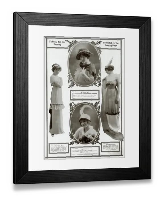 Framed Print : Fashionable womens clothing 1913 Framed Print : Fashionable womens clothing 1913