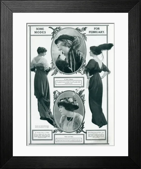 Framed Print : Womens fashion for February 1913 Framed Print : Womens fashion for February 1913