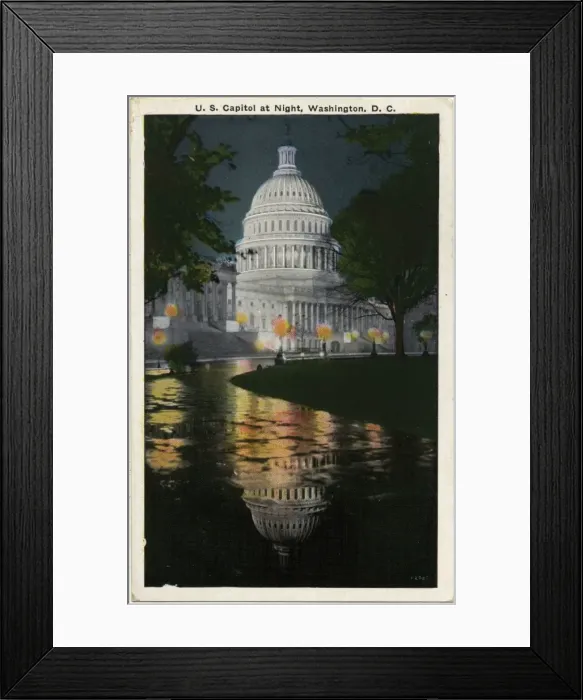 Framed Print : The US Capitol Building at night - Washington D. C. USA Framed Print : The US Capitol Building at night - Washington D. C. USA