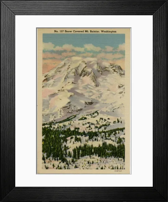 Framed Print : Mt. Rainier, Washington, USA - Covered in snow Framed Print : Mt. Rainier, Washington, USA - Covered in snow