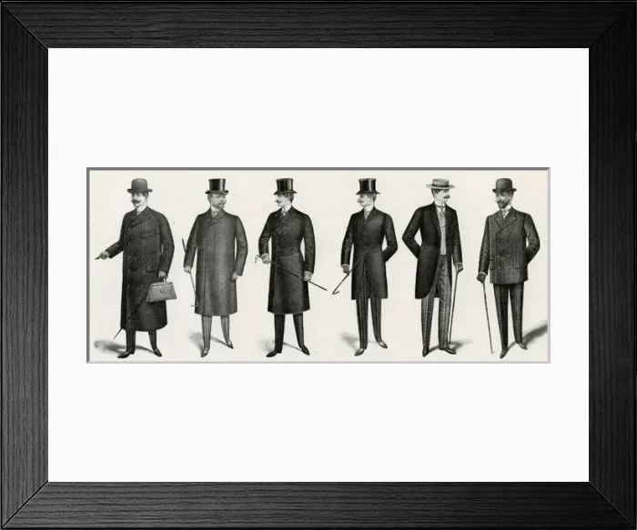 Framed Print : Mens wear 1901 Framed Print : Mens wear 1901