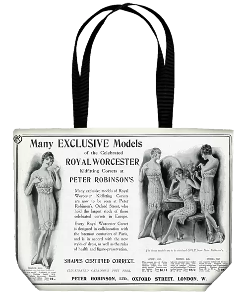 Advert for Royal Worcester Kidfitting corsets 1915