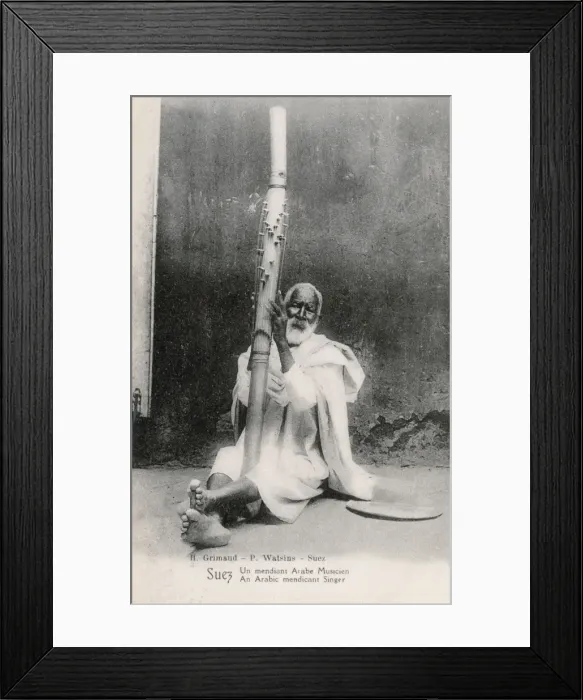 Framed Print : A begging musician in Suez, Egypt Framed Print : A begging musician in Suez, Egypt