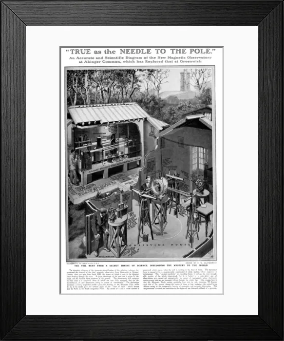 Framed Print : A Diagram of the Magnetic Observatory at Abinger Common Framed Print : A Diagram of the Magnetic Observatory at Abinger Common
