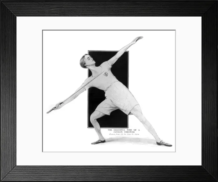 Framed Print : Javelin thrower, 1913 Framed Print : Javelin thrower, 1913