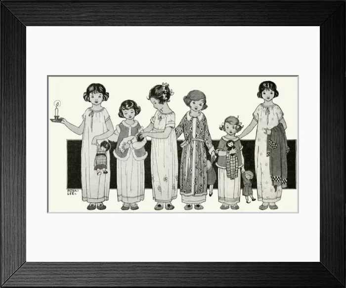 Framed Print : Childrens nightdresses 1913 Framed Print : Childrens nightdresses 1913
