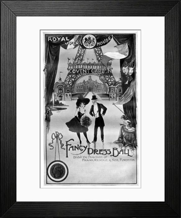 Framed Print : Scenic design for Covent Garden fancy dress ball Framed Print : Scenic design for Covent Garden fancy dress ball
