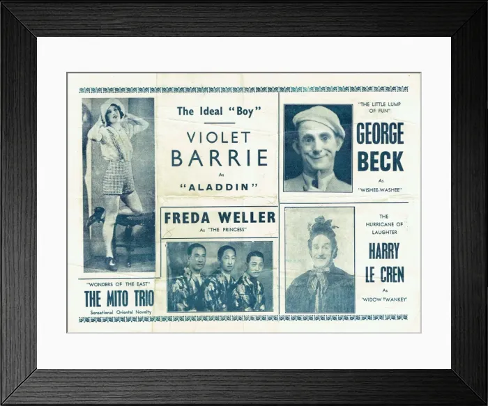 Framed Print : Aladdin, Winter Gardens Theatre, Morecambe Framed Print : Aladdin, Winter Gardens Theatre, Morecambe