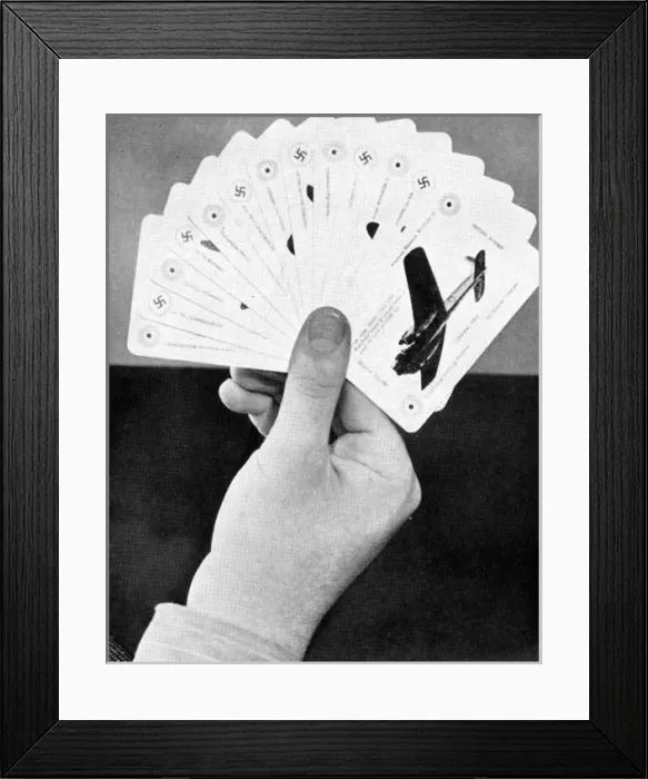 Framed Print : War Planes Card Game Framed Print : War Planes Card Game