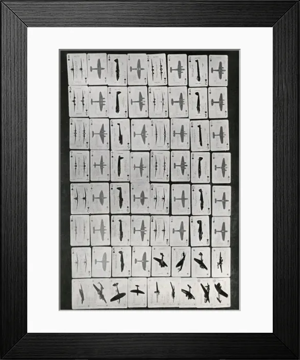 Framed Print : War Planes Card Game Framed Print : War Planes Card Game