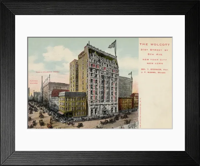 Framed Print : The Wolcott Hotel in New York City, USA Framed Print : The Wolcott Hotel in New York City, USA