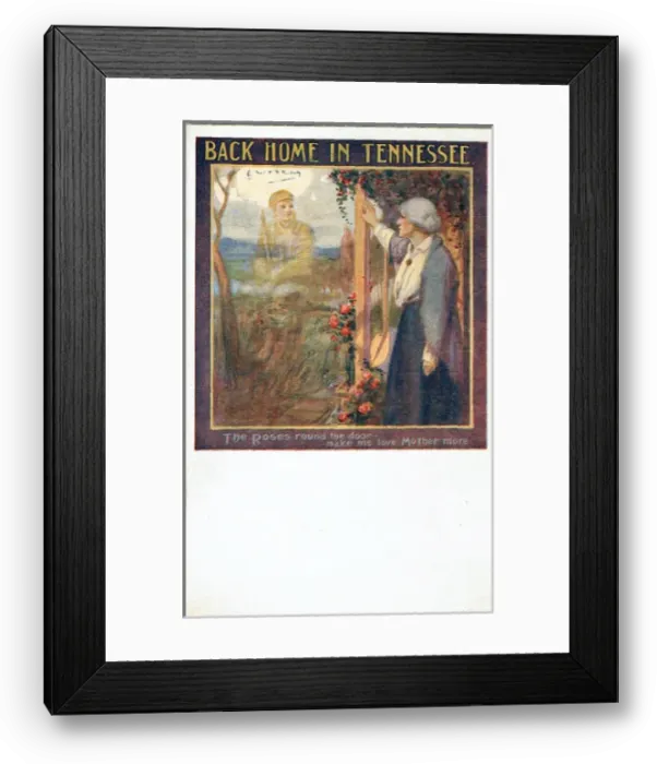 Framed Print : Back Home in Tennessee, by Mrs F G Kimberley, WW1 Framed Print : Back Home in Tennessee, by Mrs F G Kimberley, WW1
