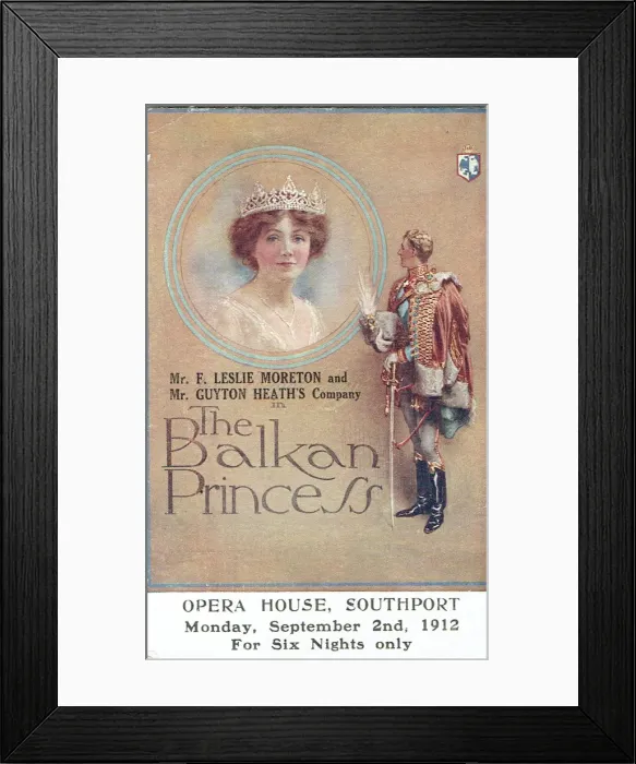 Framed Print : The Balkan Princess, by Frederick Lonsdale & Frank Curzon Framed Print : The Balkan Princess, by Frederick Lonsdale & Frank Curzon