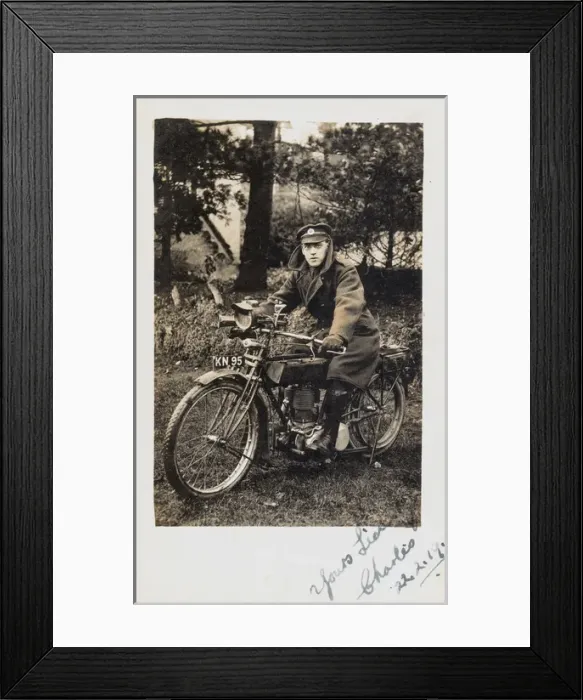 Framed Print : Friends of Sapper Wilbert, with motorcycles Framed Print : Friends of Sapper Wilbert, with motorcycles
