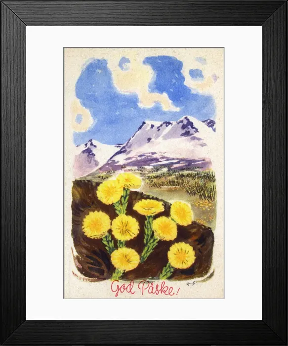 Framed Print : Happy Easter - Norwegian card Framed Print : Happy Easter - Norwegian card