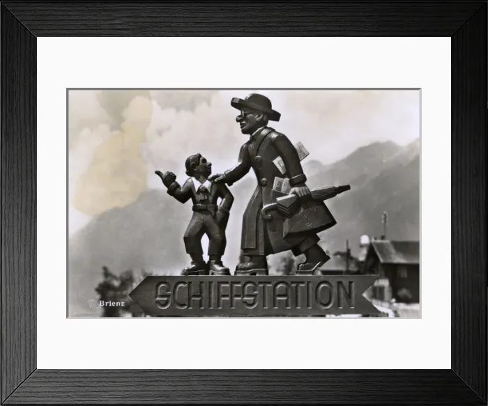 Framed Print : Switzerland - Brienz - Signpost to the Boat Station Framed Print : Switzerland - Brienz - Signpost to the Boat Station
