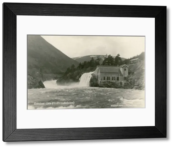 Framed Print : View of Eidefoss-Otta, Gudbrand Valley, Norway Framed Print : View of Eidefoss-Otta, Gudbrand Valley, Norway