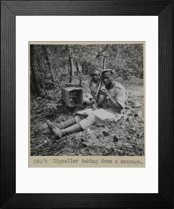 Framed Print : Signallers with the King?s African Rifles Framed Print : Signallers with the King?s African Rifles