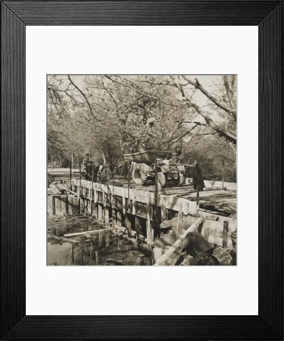 Framed Print : Britain?s Second Front roads are widened Framed Print : Britain?s Second Front roads are widened