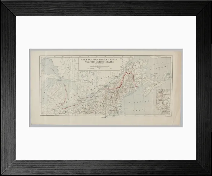 Framed Print : The Lake Frontier of Canada and the United States Framed Print : The Lake Frontier of Canada and the United States