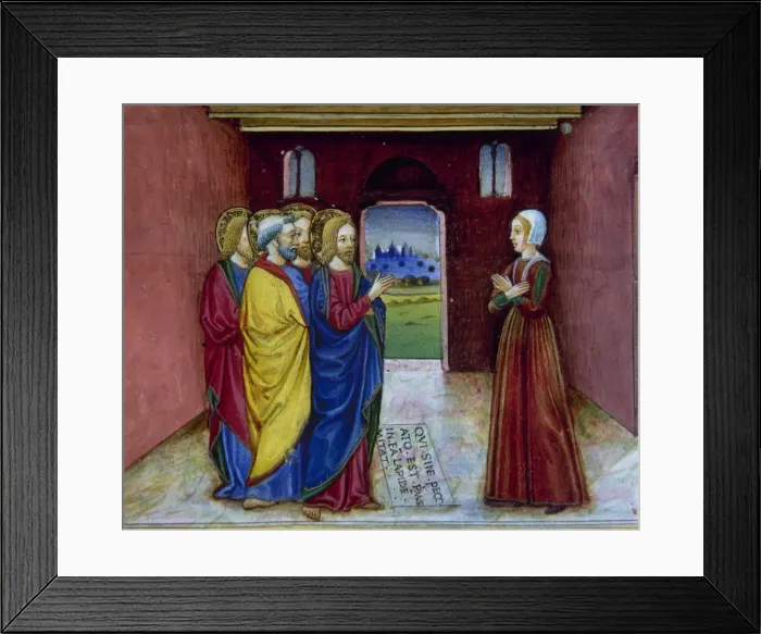 Framed Print : Jesus admonishes the adulteress to sin no more. Miniature Framed Print : Jesus admonishes the adulteress to sin no more. Miniature