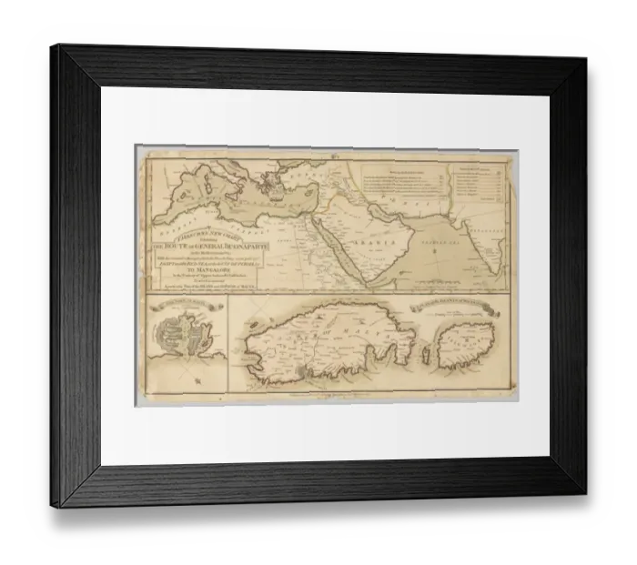 Framed Print : Three printed coloured maps Framed Print : Three printed coloured maps