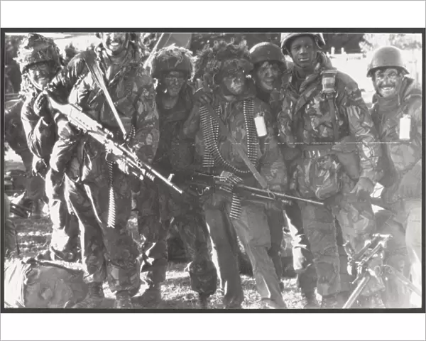 Paratroopers of 2nd Parachute Regiment near Port Stanley