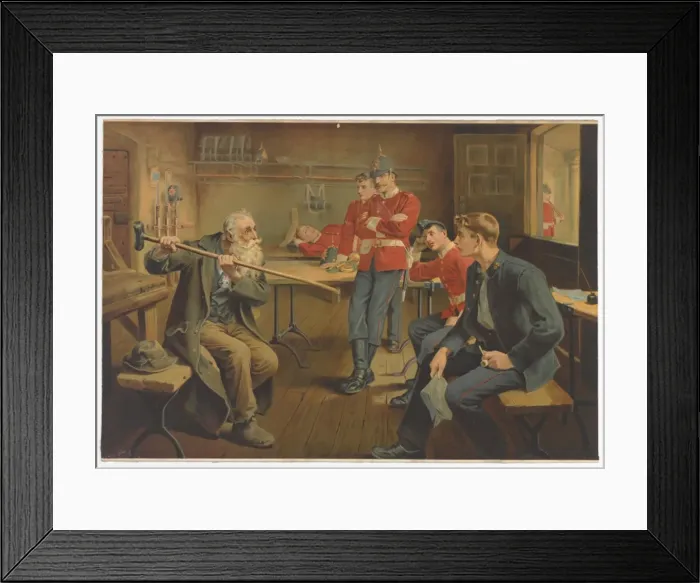 Framed Print : The Veteran - Chromolithograph Framed Print : The Veteran - Chromolithograph
