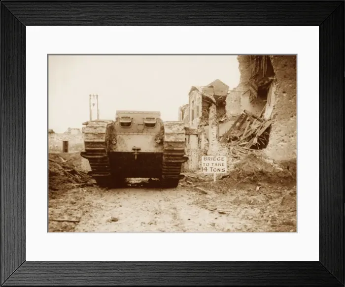 Framed Print : Tank going into action Framed Print : Tank going into action